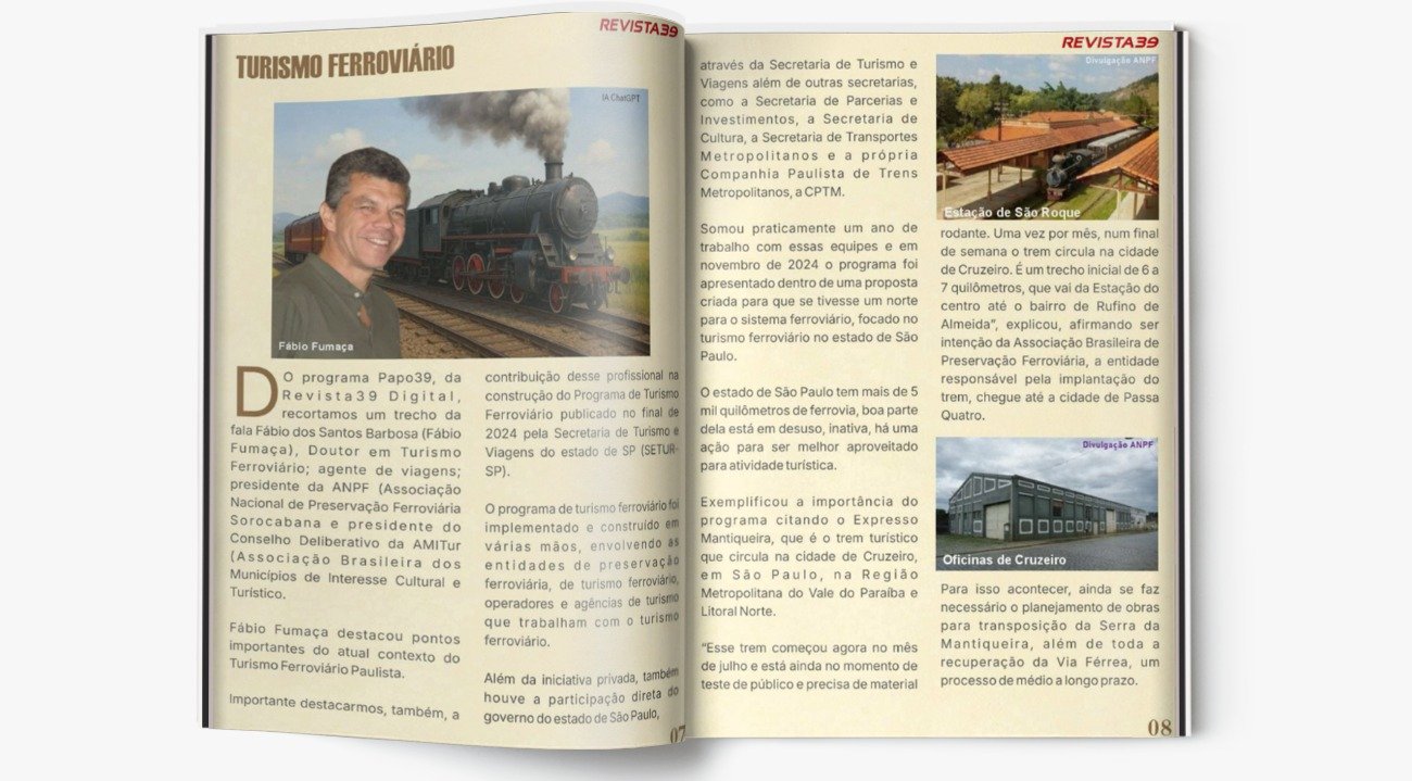 Entrevista sobre turismo ferroviário em São Paulo